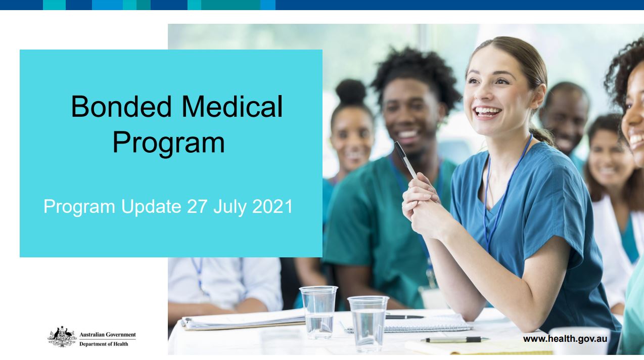 Cover image Bonded Medical Program – program update webinar #2 – 27 July 2021