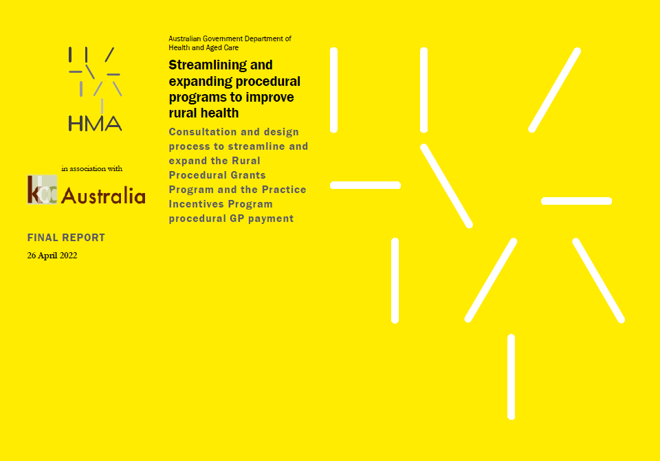 Review of the Rural Procedural Grants Program and the Practice Incentives Program Procedural GP Payments