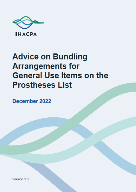 Cover image for Advice on Bundling Arrangements for General Use Items on the Prostheses List