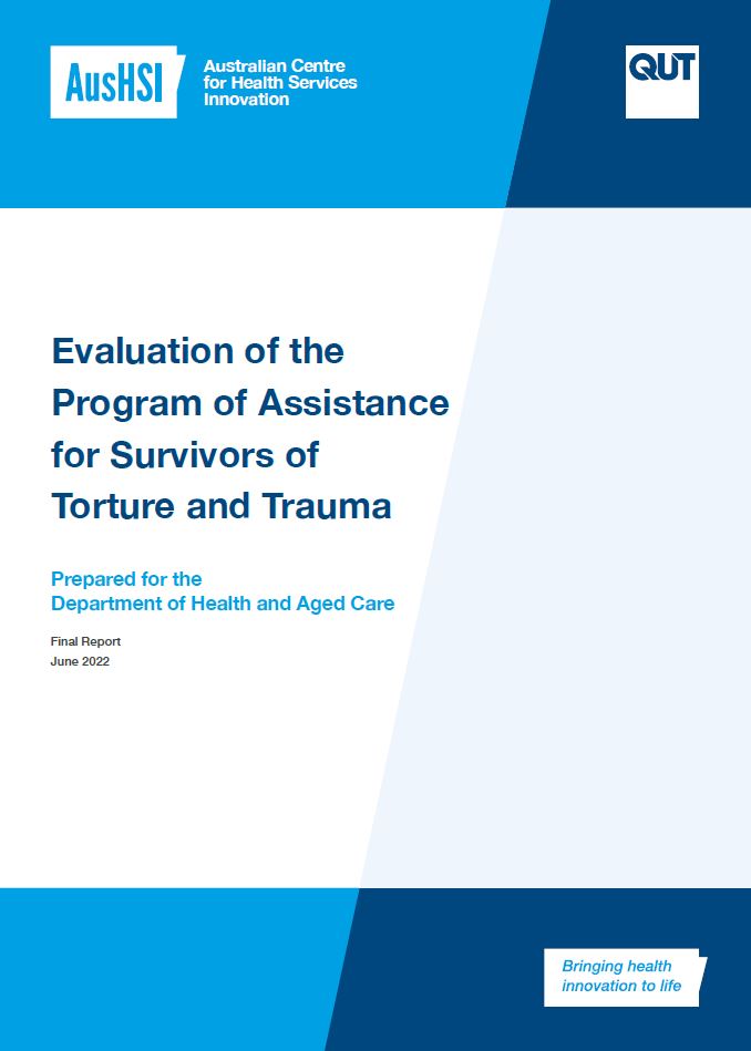 Cover page Evaluation of the Program of Assistance for Survivors of Torture and Trauma (PASTT) final report