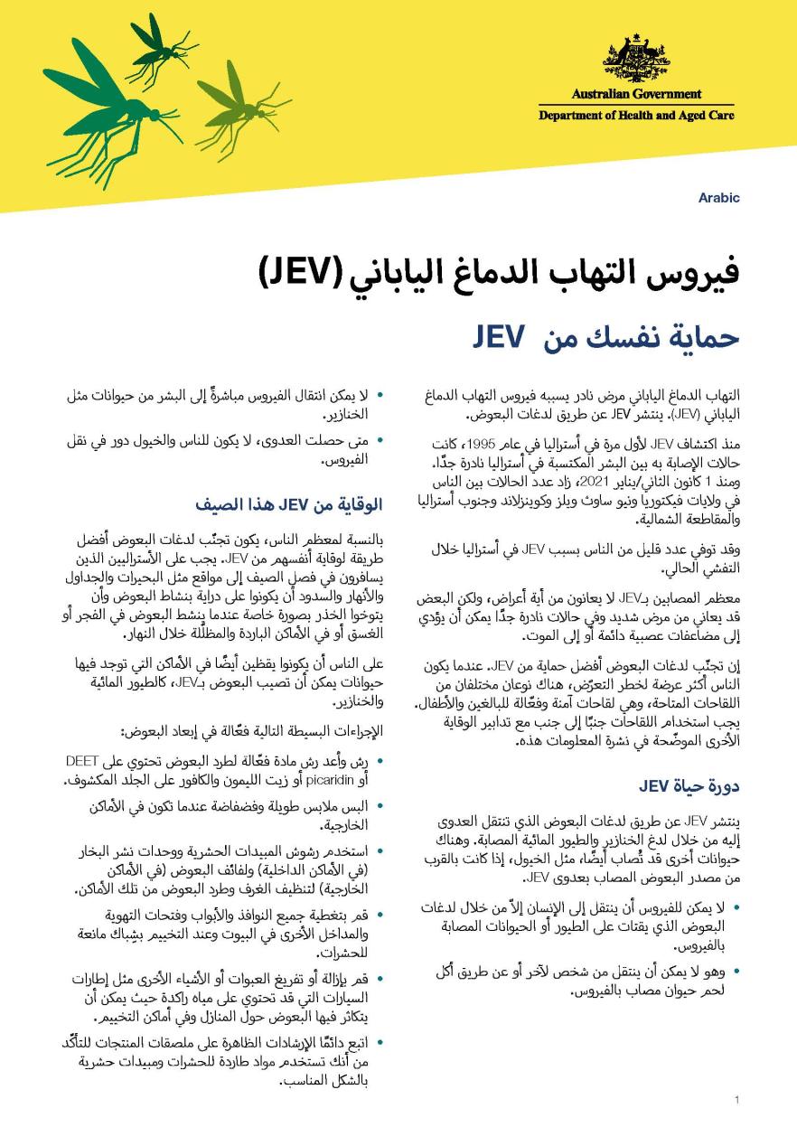 Cover image for Japanese encephalitis virus – Protecting Australians from JEV 