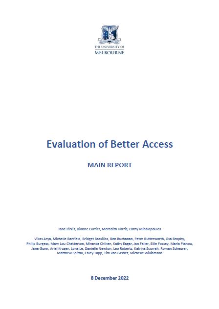 Main Report - Evaluation of the Better Access