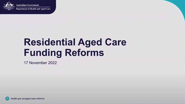 Cover image Residential Aged Care Funding reforms
