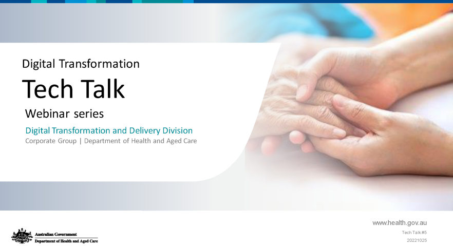 Cover image for Slide presentation – Digital Transformation Tech Talk – 6 December 2022