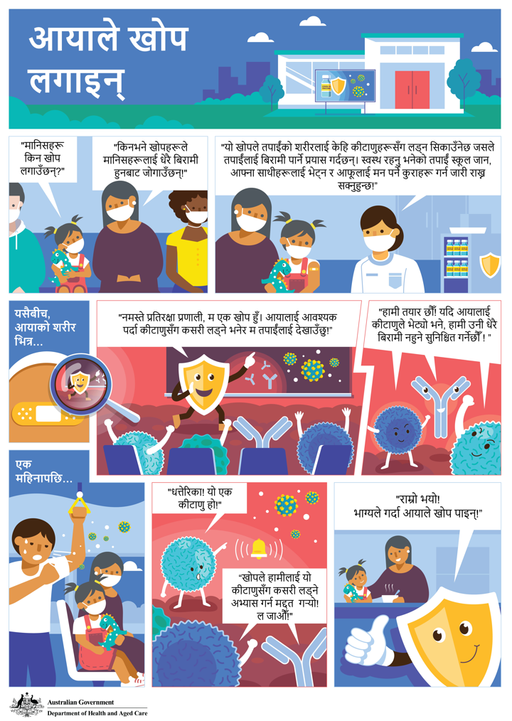 आयाले खोप लगाइन्