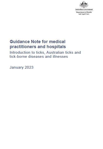 Cover page for Introduction to ticks, Australian ticks and tick-borne diseases and illnesses
