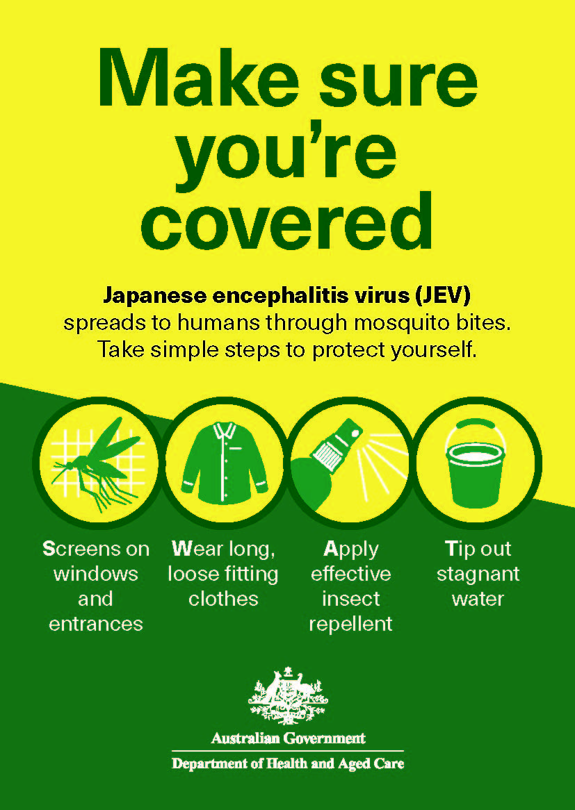 Make sure you're covered - Japanese encephalitis virus (JEV) - postcard
