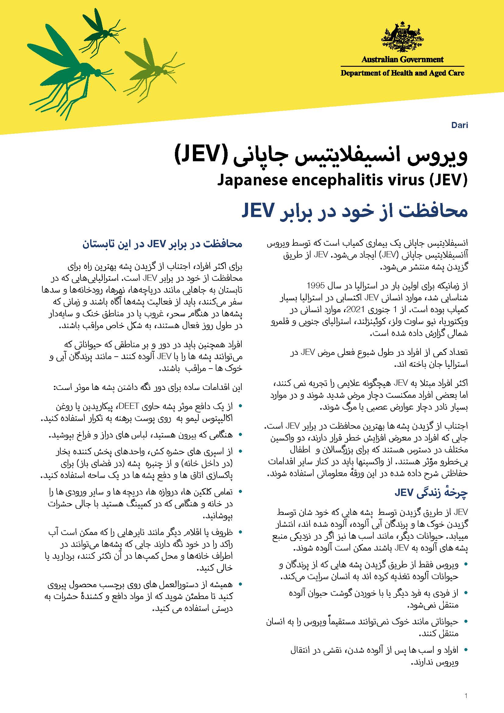 (JEV) ویروس انسیفلایتیس جاپانی Japanese encephalitis virus (JEV)