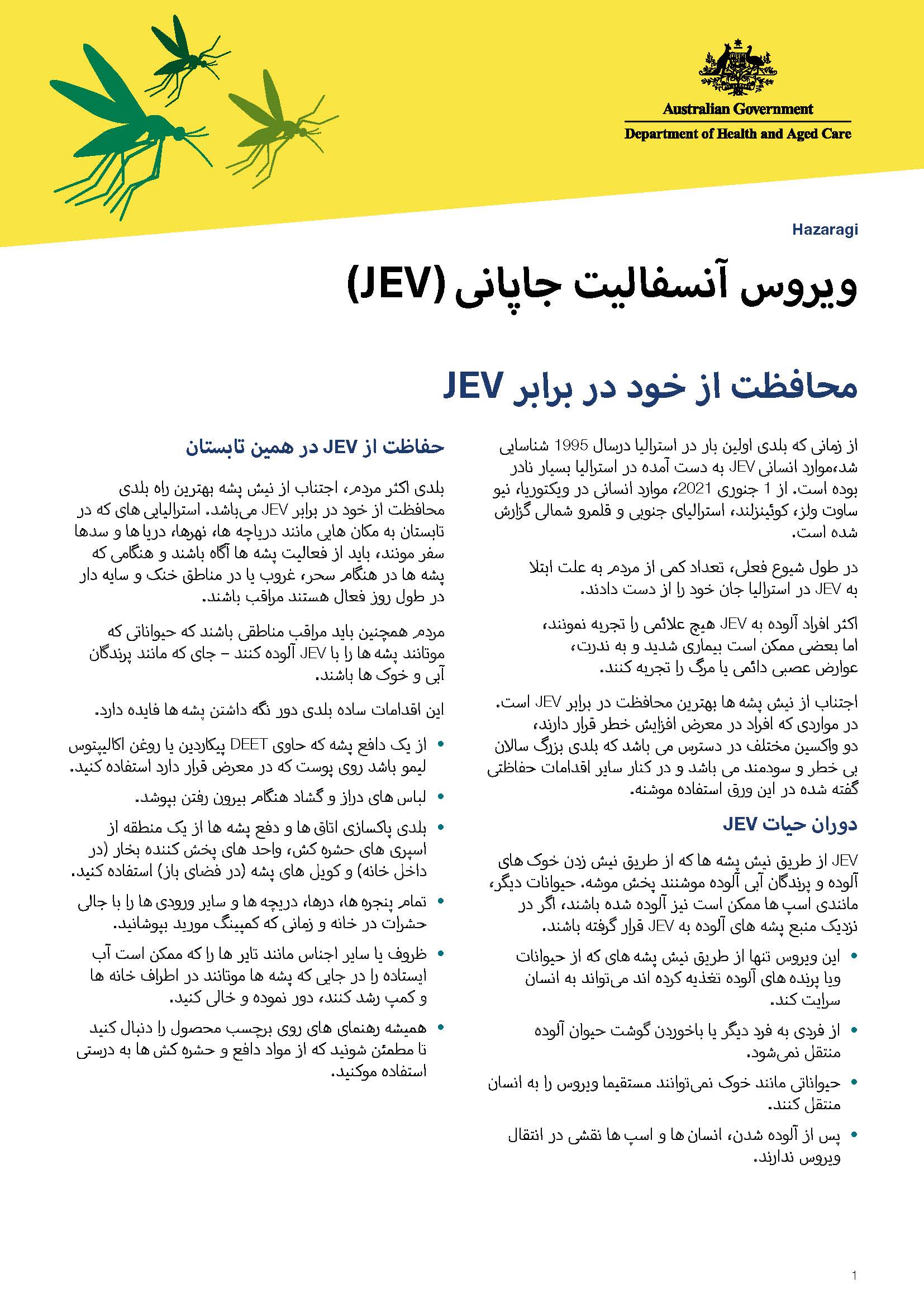(JEV) ویروس آنسفالیت جاپانی