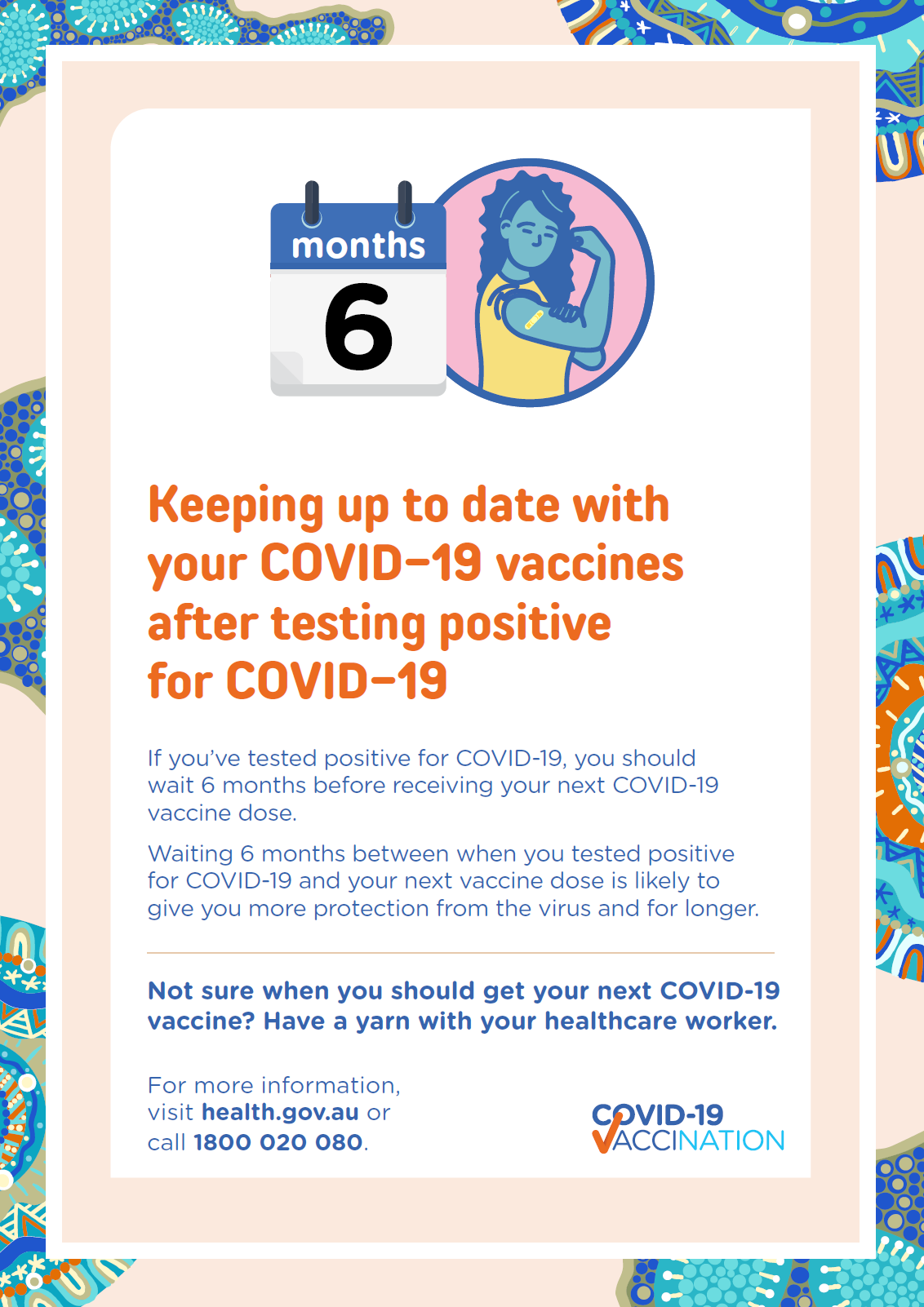 COVID-19 vaccination – Keeping up to date with your COVID-19 vaccines after testing positive (Aboriginal and Torres Strait Islander people)
