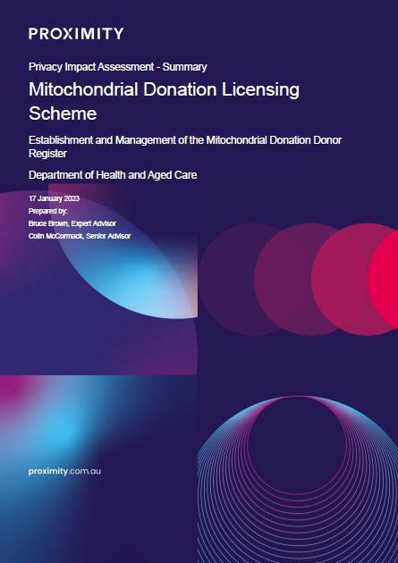 Cover image Mitochondrial Donation Licensing Scheme – Privacy Impact Assessment