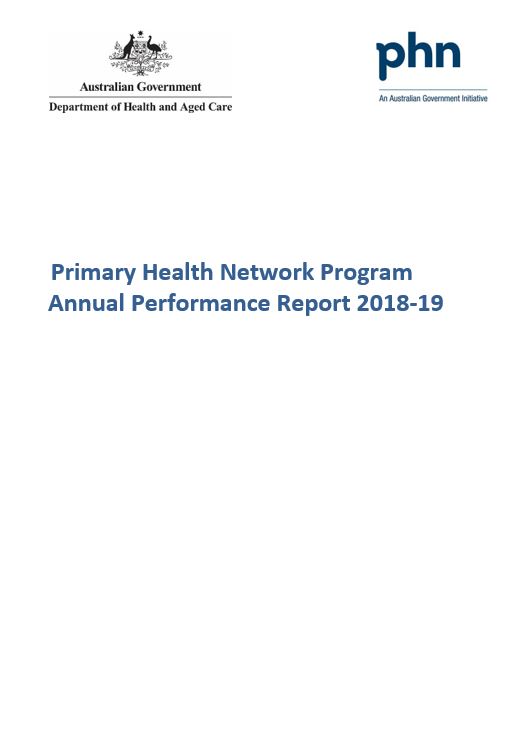 Cover page PHN Annual performance report 2018-19