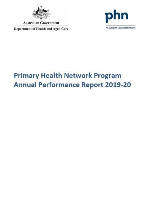 Cover page PHN Annual performance report 2019-20