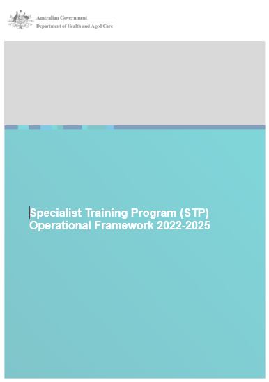 Specialist Training Program operational framework