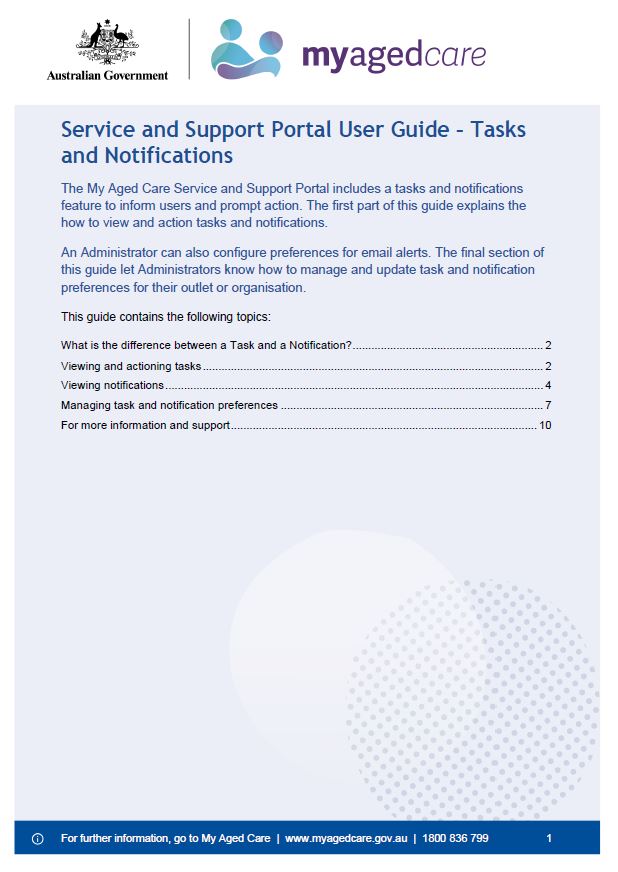 Cover page Service and support portal user guide – Tasks and notifications