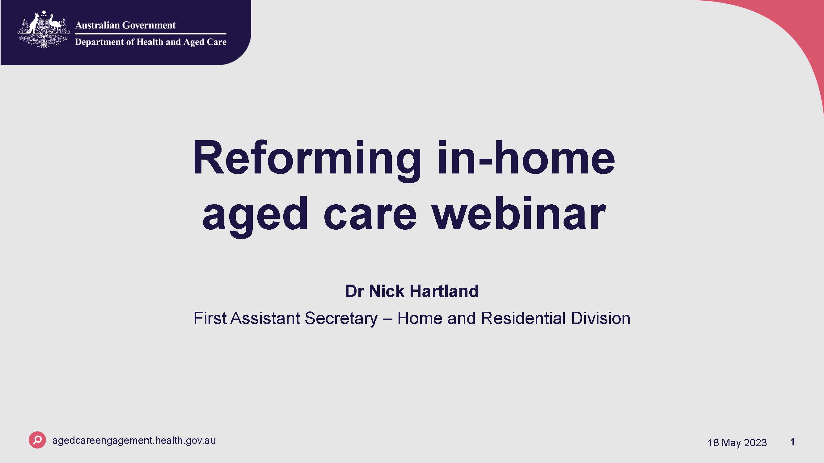 Reforming in-home aged care webinar 