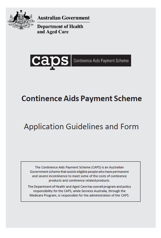 Continence Aids Payment Scheme  Application Guidelines and Application Form