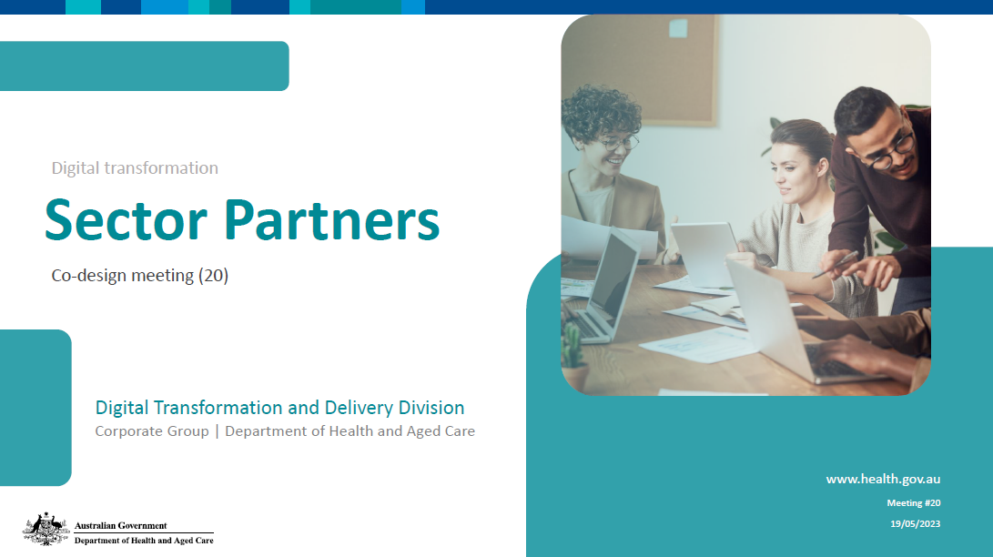 Digital Transformation Sector Partners slide presentation – 19 May 2023