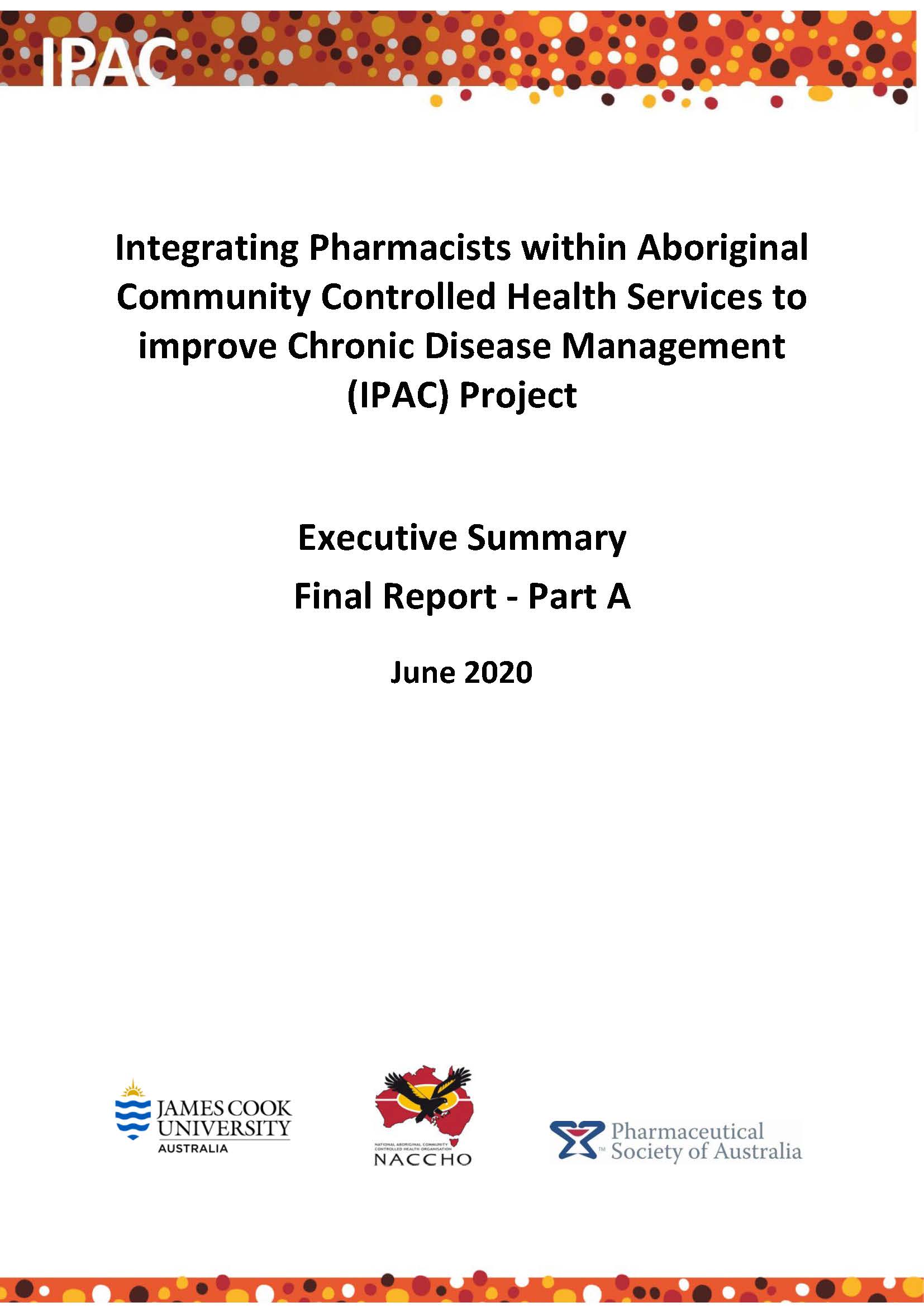 Integrating practice pharmacists into Aboriginal Community Controlled Health Services – Final report