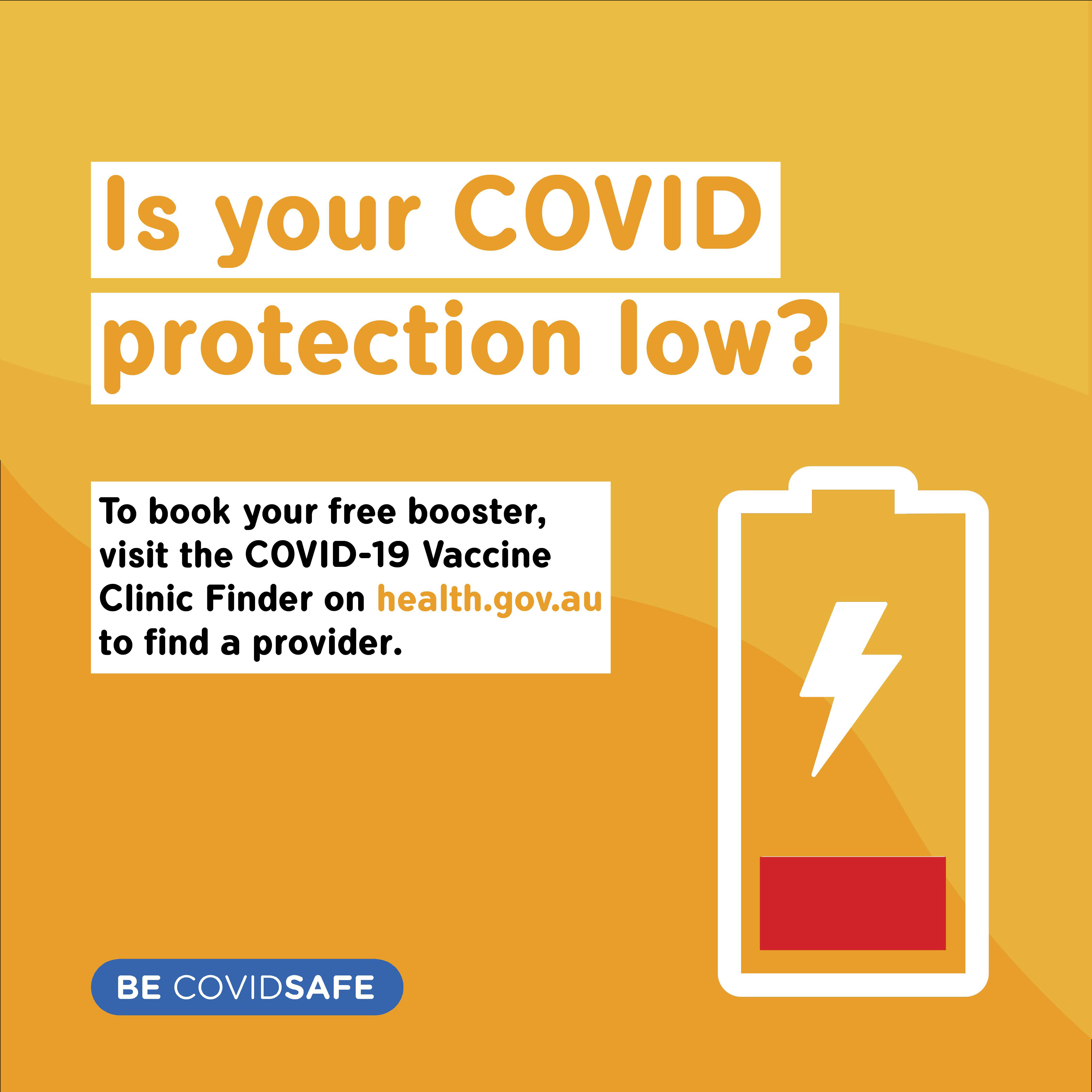 Is your COVID protection low? – Social media tile