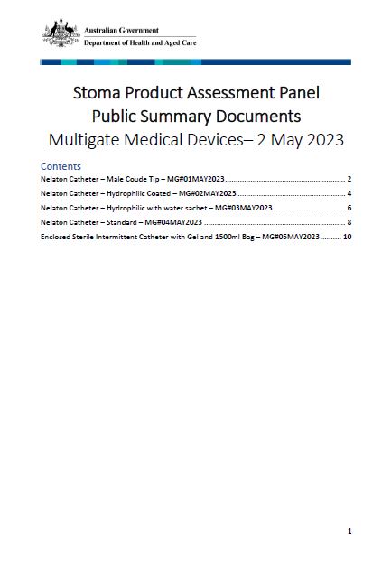 Multigate Public Summary Document Collection - May 2023