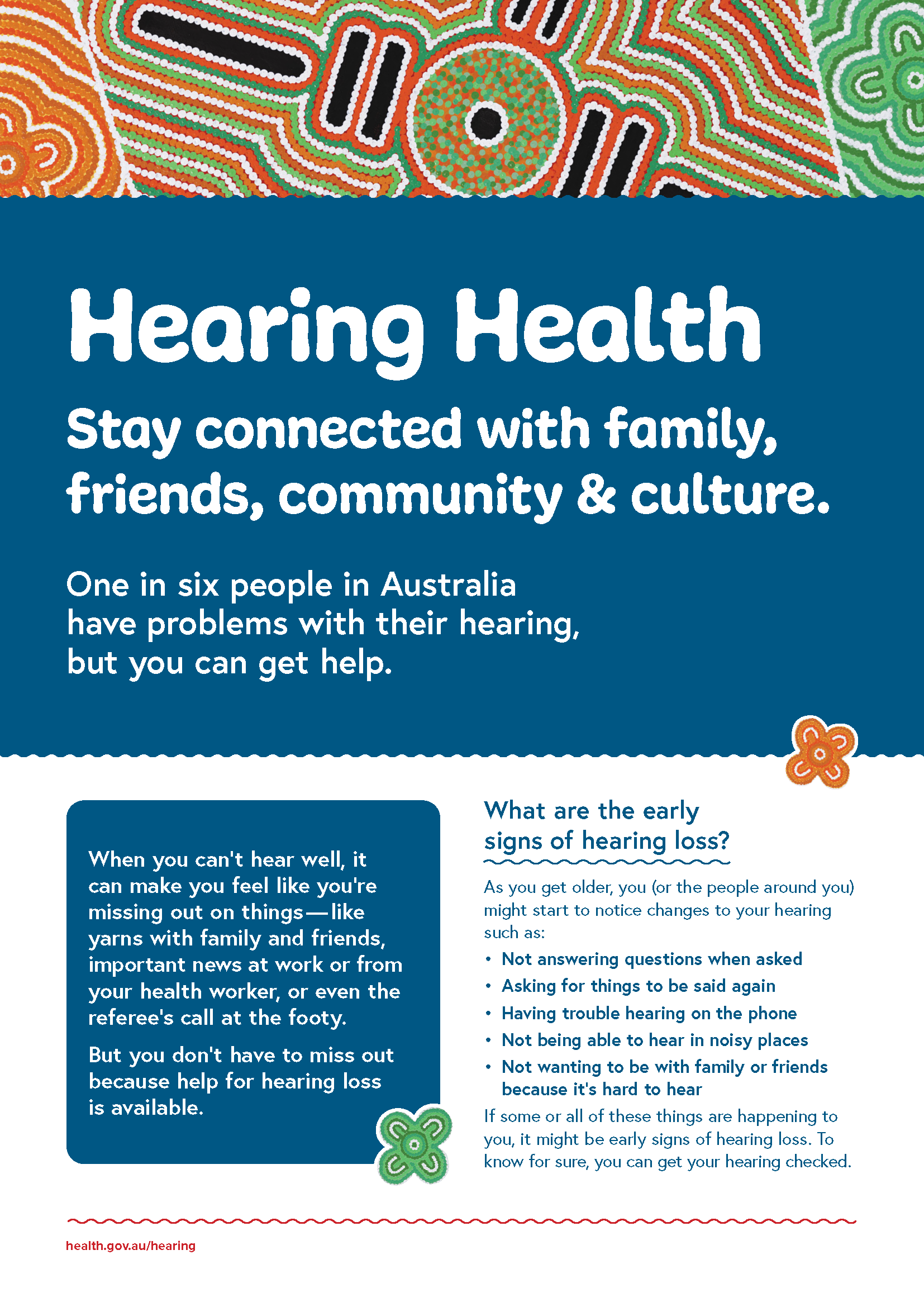Hearing Health - Stay connected with family, friends, community and culture