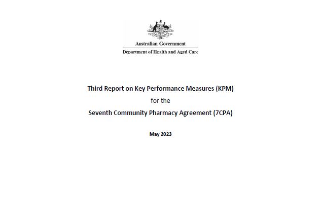 Third report on key performance measures for the Seventh Community Pharmacy Agreement 
