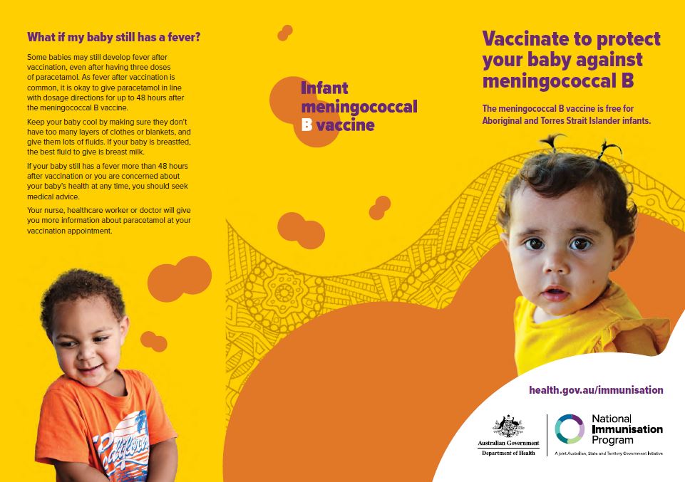 Vaccinate to protect your baby against meningococcal B – brochure for Aboriginal and Torres Strait Islander people