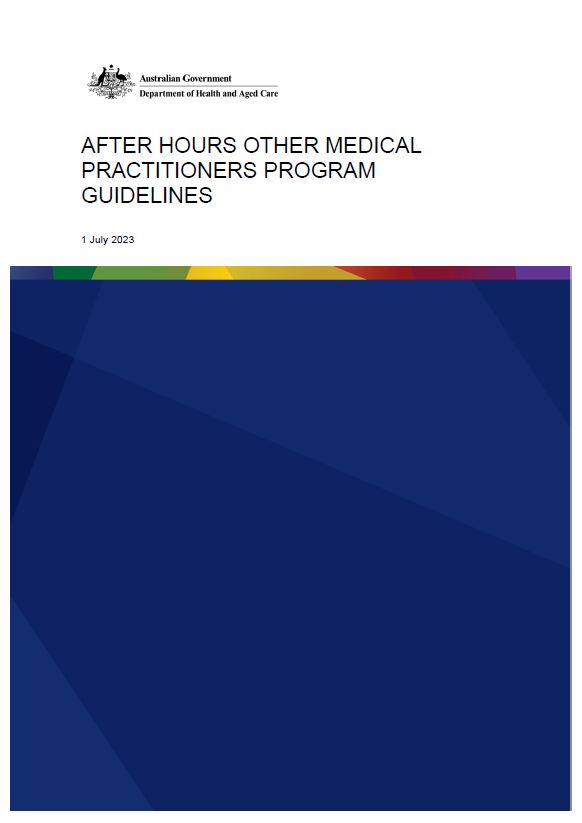 After Hours Other Medical Practitioners (AHOMPs) program guidelines