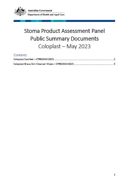 Coloplast Public Summary Document Collection - May 2023