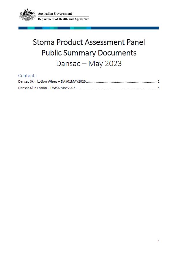 Dansac Public Summary Document Collection - May 2023  