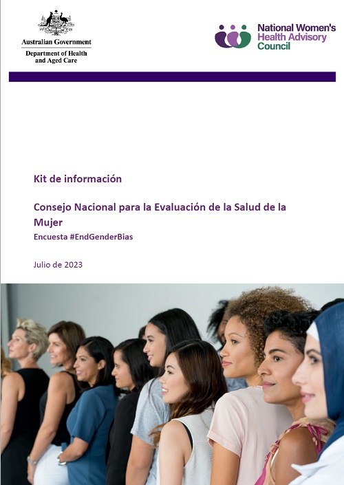 National Women's health advisory council information kit cover image in Spanish