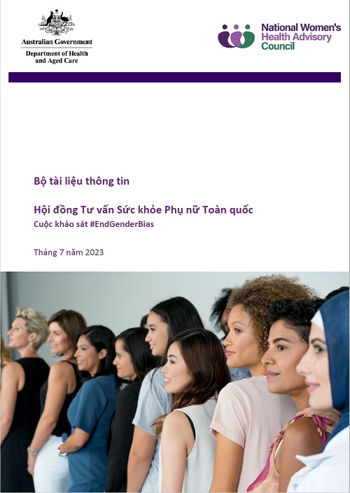 National Women's health advisory council information kit cover image in Vietnamese