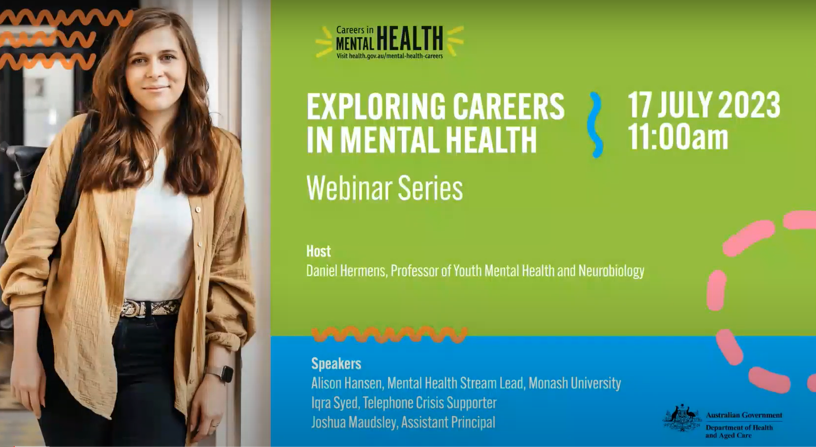 Careers in mental health inar 2 recording 17 July 2023 Australian Government Department
