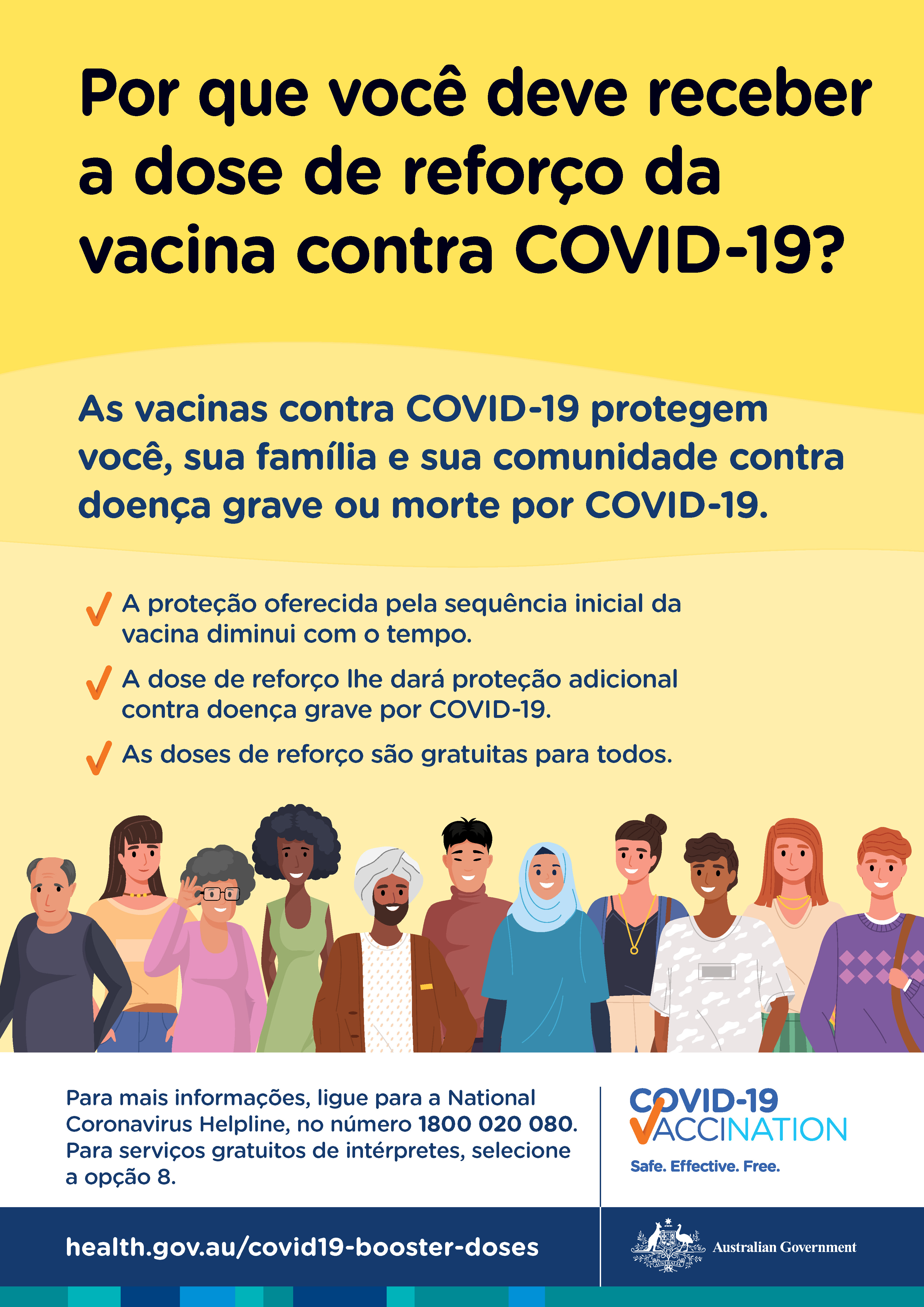 Por que devo receber uma dose de reforço da vacina contra COVID-19?