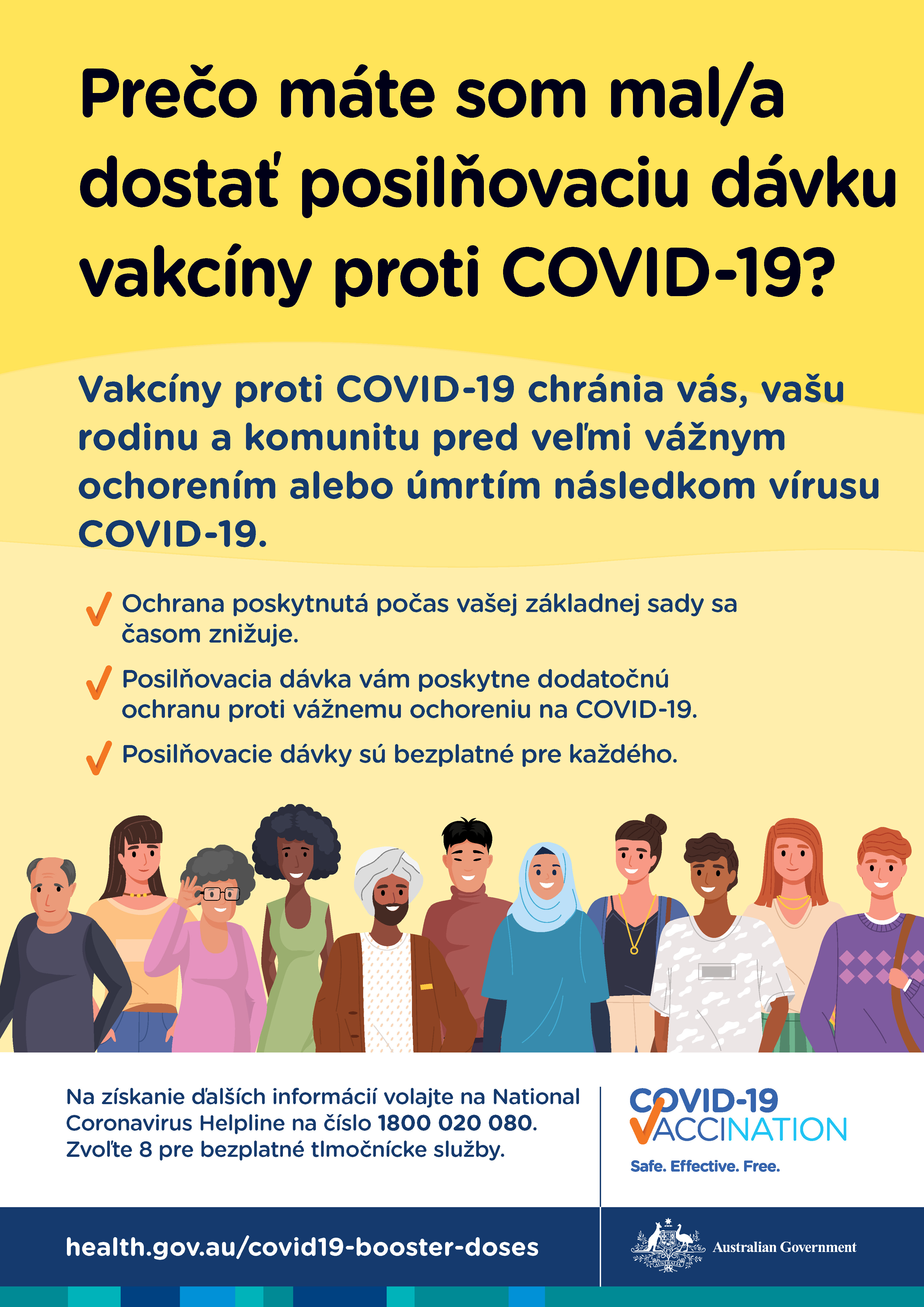 Prečo mám dostať posilňovaciu dávku vakcíny proti COVID-19?