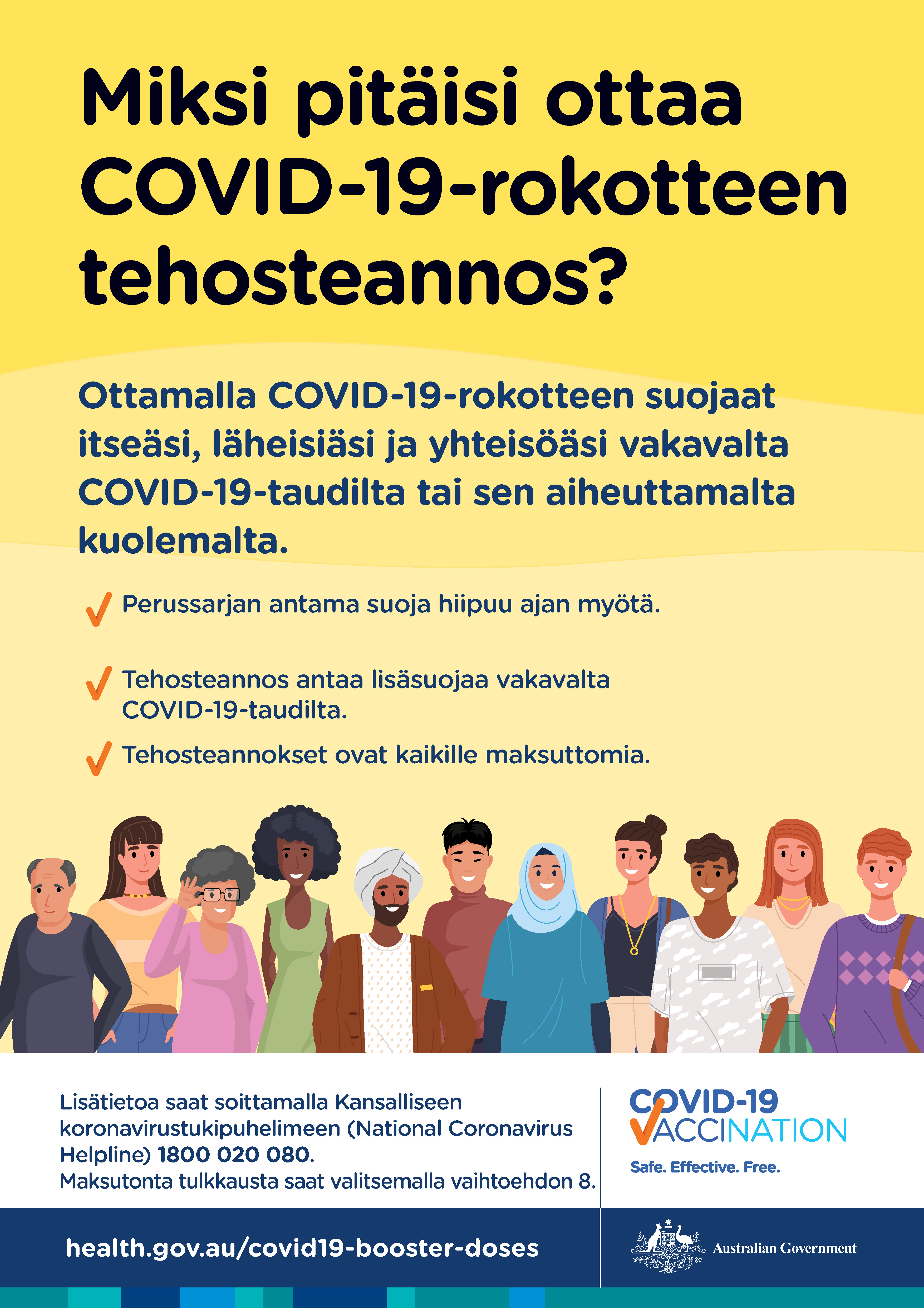 Miksi minun pitäisi ottaa COVID-19-rokotuksen (koronarokotuksen) tehosteannos?