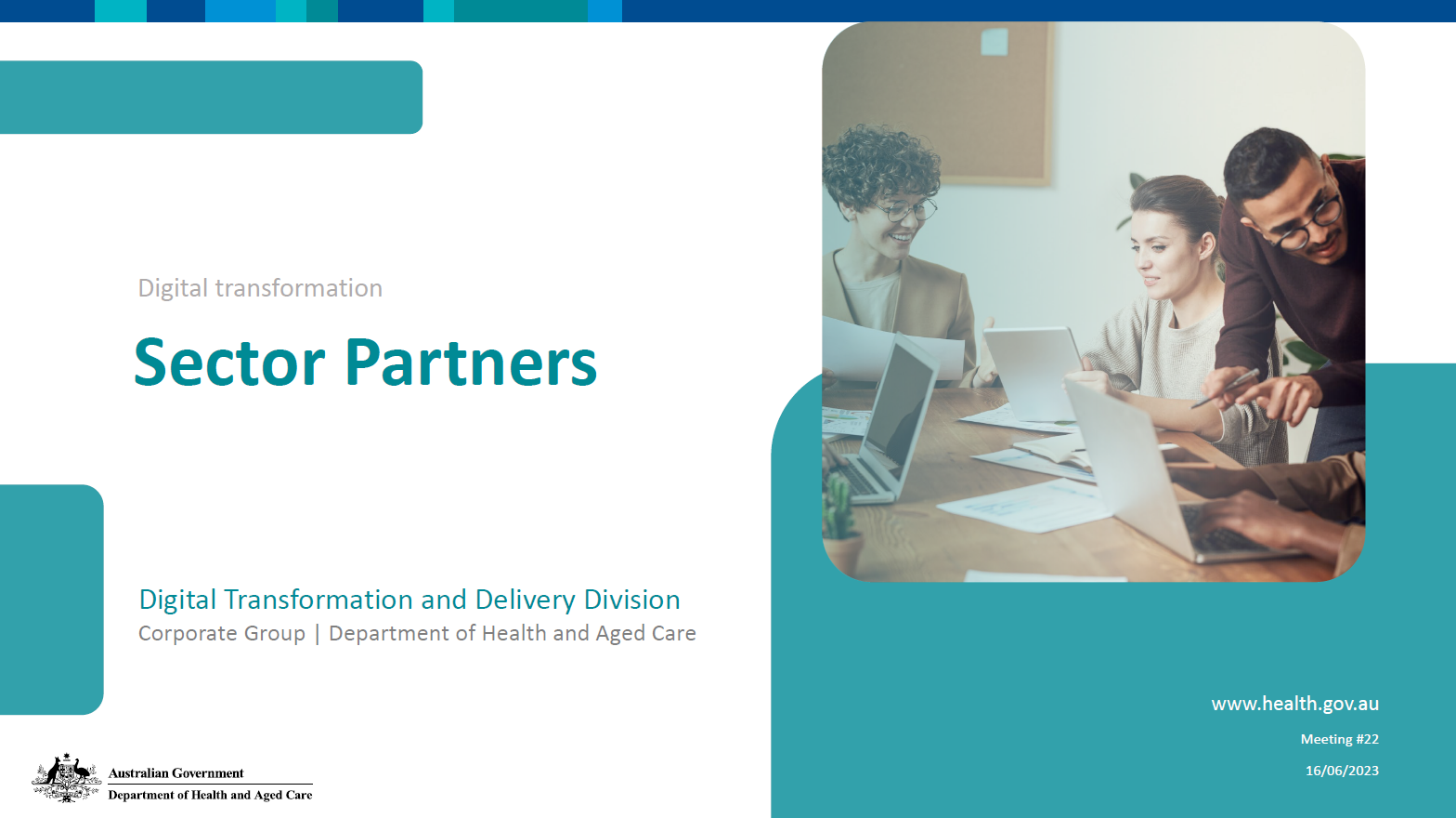 Digital Transformation Sector Partners slide presentation – 16 June 2023