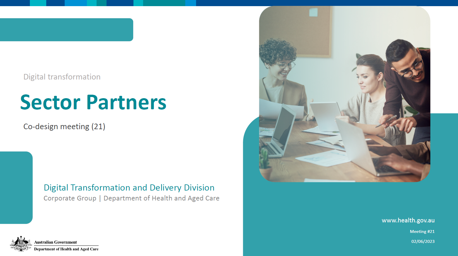 Digital Transformation Sector Partners slide presentation – 2 June 2023