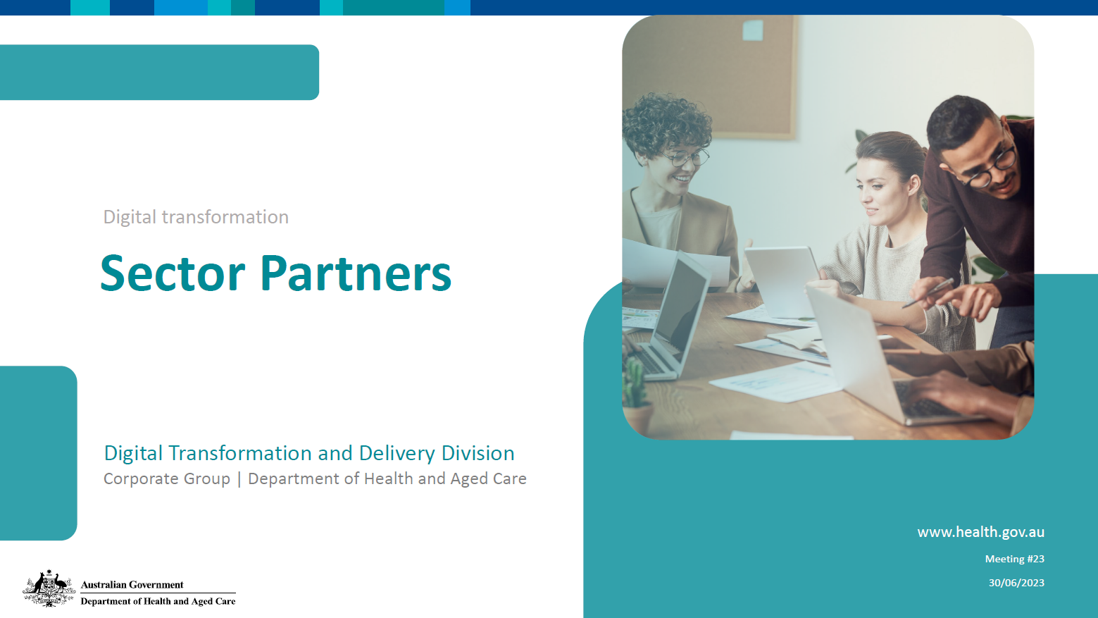 Digital Transformation Sector Partners slide presentation – 30 June 2023