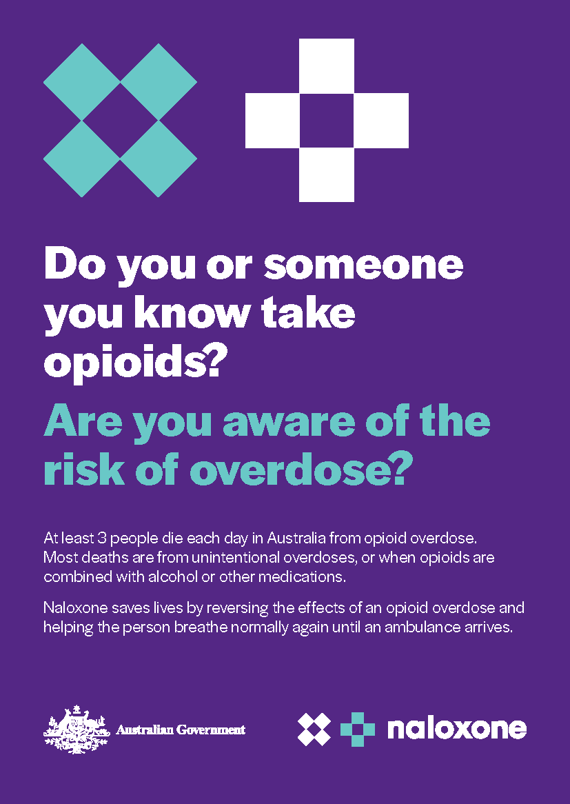 Naloxone Purple postcard for Healthcare Providers