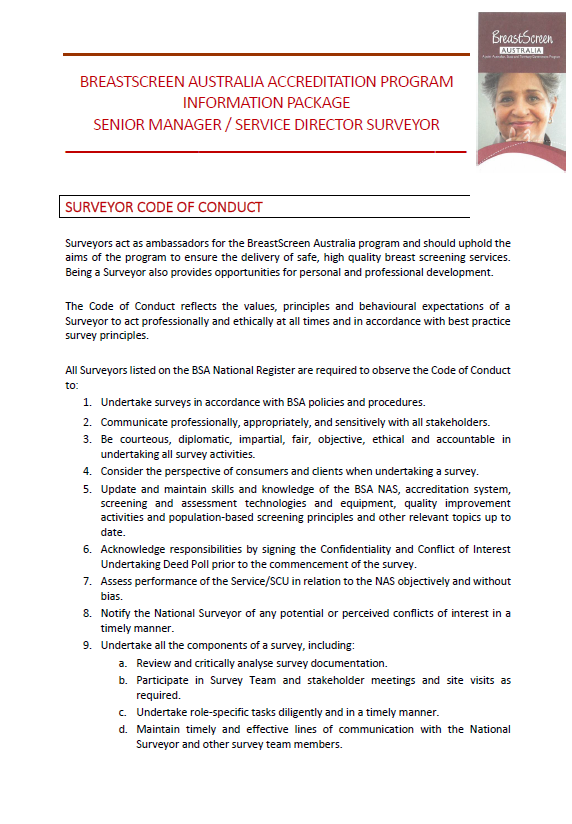 Surveyor expressions of interest – program managers and service directors