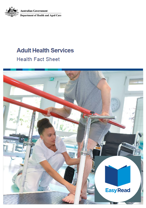 Cover image for Adult health services - Easy Read