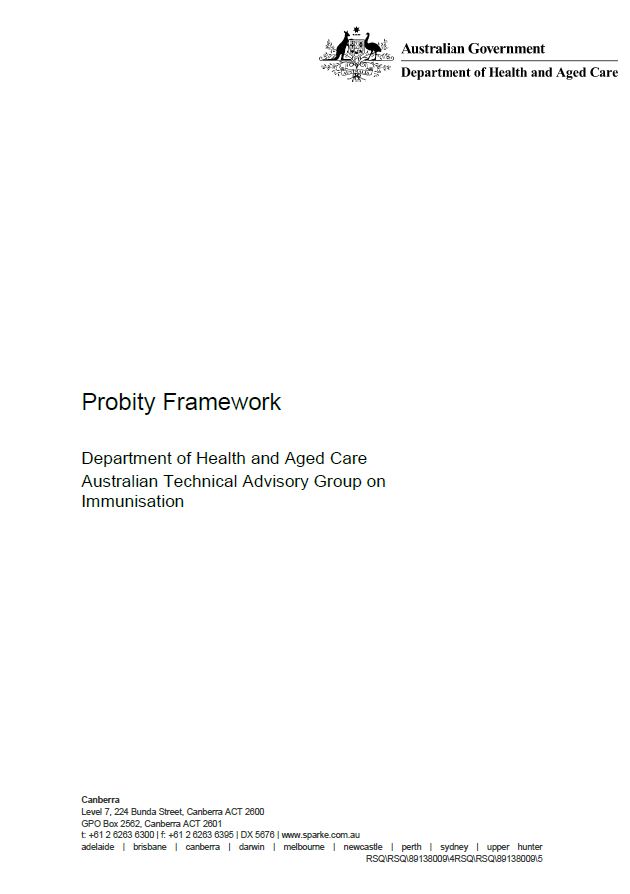 ATAGI Probity Framework