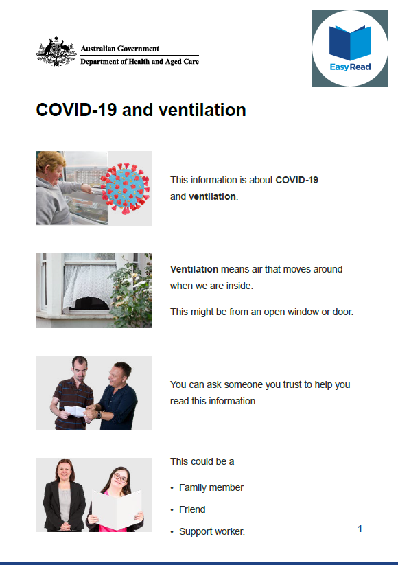 Cover image for COVID-19 and ventilation – Easy Read