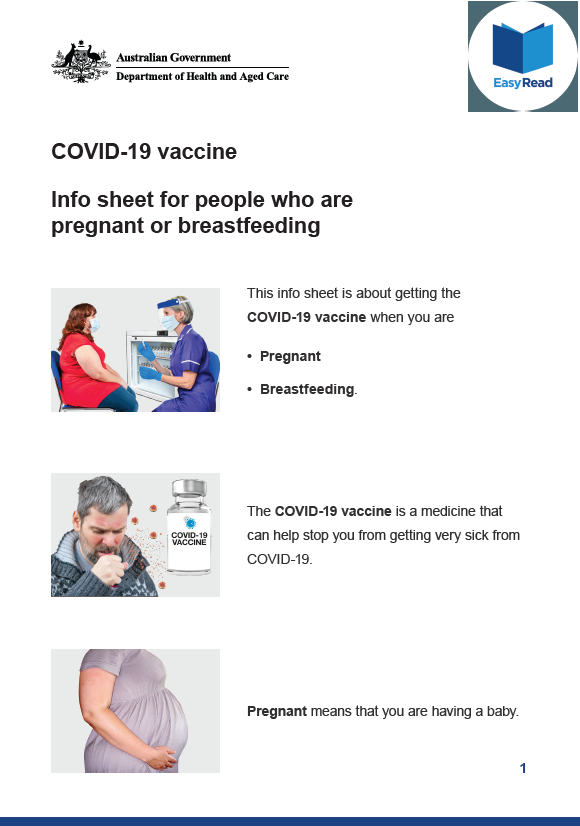 Cover image for COVID-19 information for pregnancy and breastfeeding