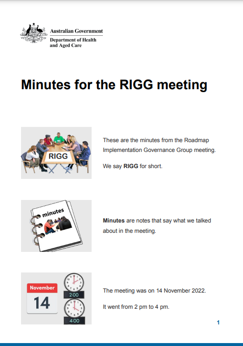 Cover image for Roadmap Implementation Governance Group (RIGG) – Meeting Summary 14 November 2022