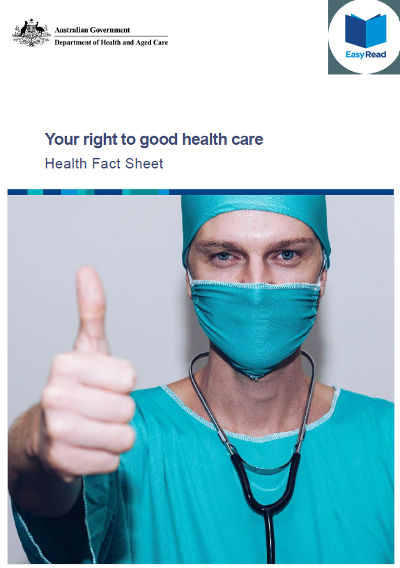 Cover image for Your right to good health care – Easy Read