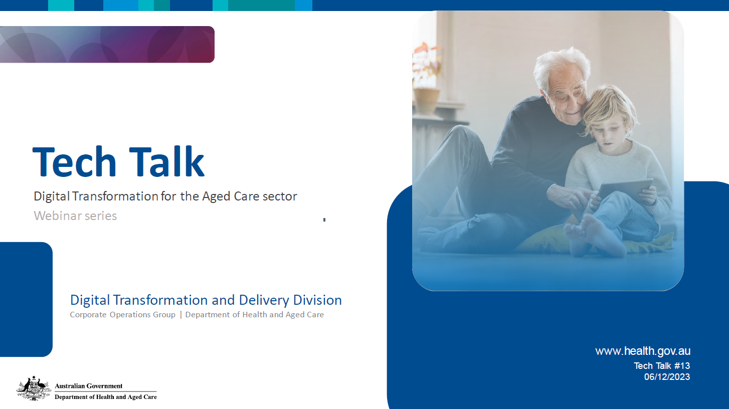 Digital Transformation Tech Talk presentation slides – 6 December 2023
