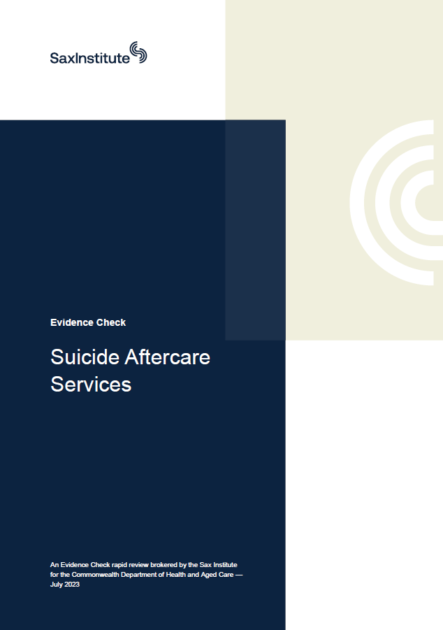 Evidence Check – Suicide Aftercare Services